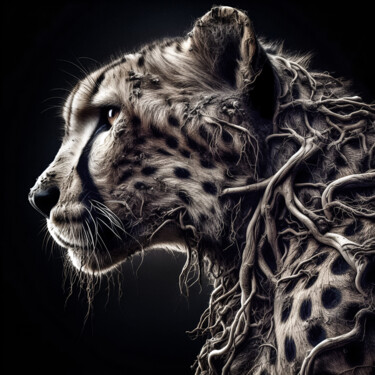 Digital Arts με τίτλο "The Jaguar" από Luigi M. Verde, Αυθεντικά έργα τέχνης, Εικόνα που δημιουργήθηκε με AI