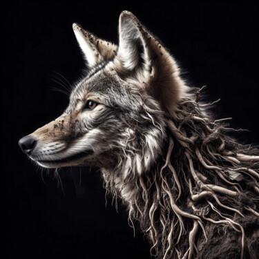 「The Wolf」というタイトルのデジタルアーツ Luigi M. Verdeによって, オリジナルのアートワーク, AI生成画像