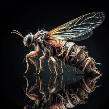 Digitale Kunst mit dem Titel "THE WASP" von Luigi M. Verde, Original-Kunstwerk, KI-generiertes Bild