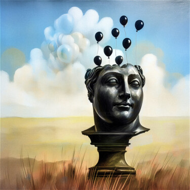 Digitale Kunst mit dem Titel "The liberated mind" von Luigi M. Verde, Original-Kunstwerk, Digitale Malerei