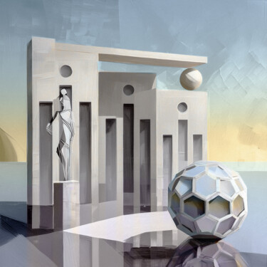 Arte digitale intitolato "Transcendent Geomet…" da Luigi M. Verde, Opera d'arte originale, Pittura digitale