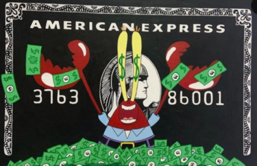 Don Cangrejo Multimillonario Peinture intitulée "Don Cangrejo Multim…" par Luis Mesa, Œuvre d'art originale, Acrylique Monté sur Châssis
