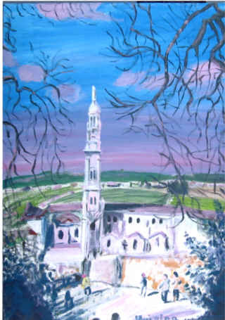 Painting titled "Notre Dame de Verde…" by Luigina, Original Artwork, Other