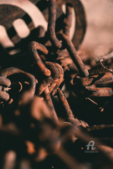 Photographie intitulée "Rusting Chains I" par Luigi Veggetti, Œuvre d'art originale, Photographie numérique
