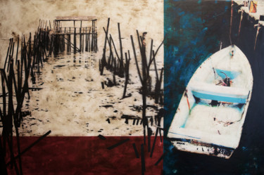 Palafita 1.2 Pintura intitulada "Palafita 1.2" por Luis Pintão, Obras de arte originais, Acrílico