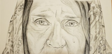 Dibujo titulada "La mirada" por Lacasa, Obra de arte original, Tinta