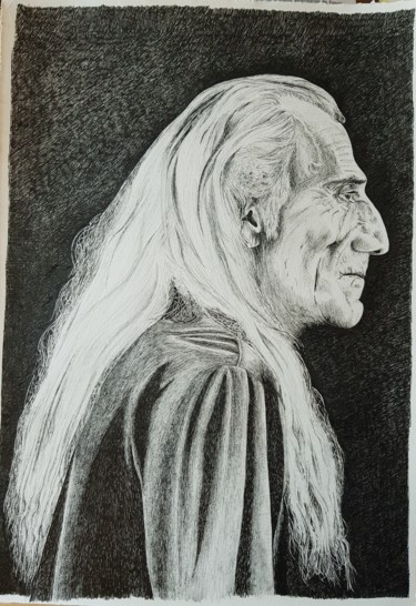 Dibujo titulada "Sabiduría" por Lacasa, Obra de arte original, Tinta