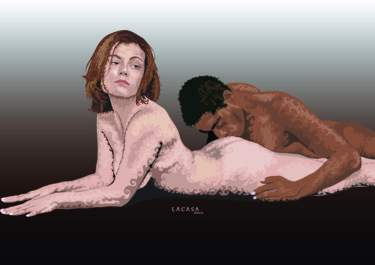 Digital Arts titled "Love is in the air" by Lacasa, Original Artwork, Digital Painting