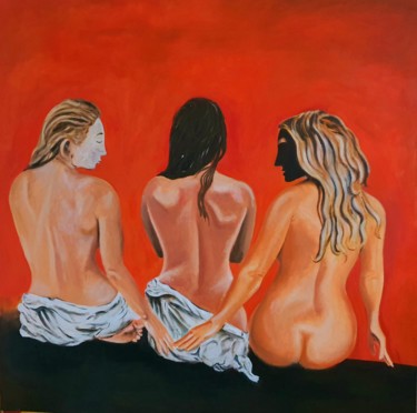 Pintura titulada "Las tres gracias" por Lacasa, Obra de arte original, Oleo