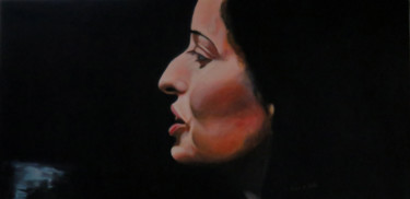 Pittura intitolato "perfil-de-mujer.jpg" da Lacasa, Opera d'arte originale, Olio