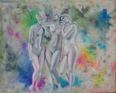 Pintura titulada "las-tres-gracias.jpg" por Lacasa, Obra de arte original, Oleo