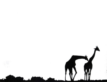 Pintura titulada "jirafas-cuadro.jpg" por Lacasa, Obra de arte original, Oleo