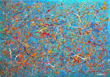 Картина под названием "The I fragmentation" - Luís Bastos, Подлинное произведение искусства, Акрил Установлен на Деревянная…