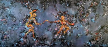 Картина под названием "Genesis" - Luís Bastos, Подлинное произведение искусства, Акрил Установлен на Деревянная рама для нос…