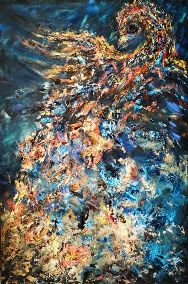 Painting titled "The Renewal" by Luís Bastos, Original Artwork, Acrylic Mounted on Wood Stretcher frame