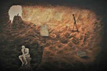 Pintura titulada "The path" por Luís Bastos, Obra de arte original, Acrílico Montado en Bastidor de camilla de madera