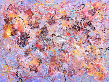 Картина под названием "Euphoria" - Luís Bastos, Подлинное произведение искусства, Эмаль Установлен на Деревянная рама для но…