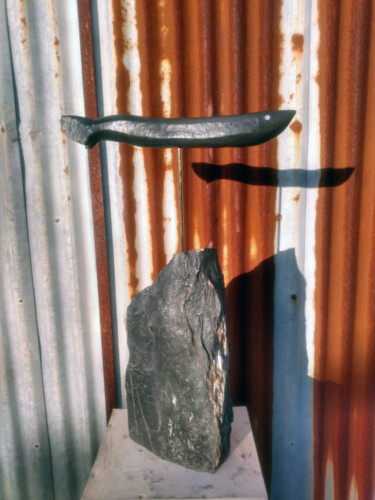 Sculpture titled "Sardinha" by Luís Cruz, Original Artwork, Stone