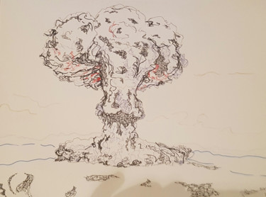 Desenho intitulada "Hiroshima" por Diboa, Obras de arte originais, Canetac de aerossol