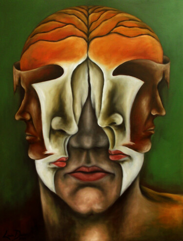 Peinture intitulée "Esquizofrenia" par Luis Duro, Œuvre d'art originale, Huile