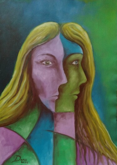 Painting titled "Sem titulo7" by Luis Duro, Original Artwork, Oil
