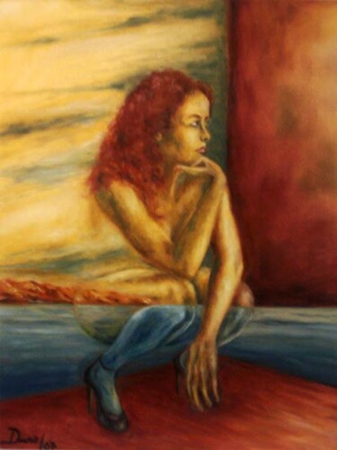 Pintura intitulada "Pensamentos humidos" por Luis Duro, Obras de arte originais, Óleo