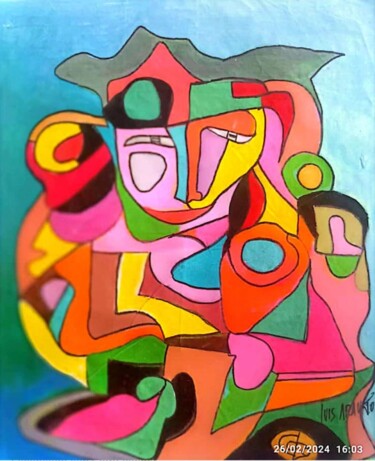 Pintura titulada "ALIEN COSMONAUT" por Luis Enrique Araujo, Obra de arte original, Acrílico Montado en Bastidor de camilla d…