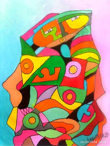 Peinture intitulée "THE ONLY ALIEN" par Luis Enrique Araujo, Œuvre d'art originale, Acrylique Monté sur Châssis en bois