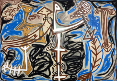 Картина под названием "Now" - Luis Fraile, Подлинное произведение искусства, Масло Установлен на Деревянная рама для носилок