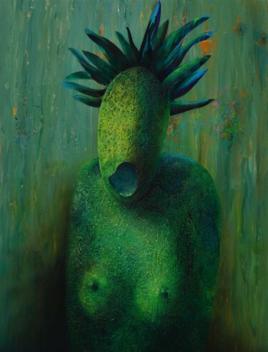 Malarstwo zatytułowany „A Mascara” autorstwa Luis Liberato, Oryginalna praca, Akryl