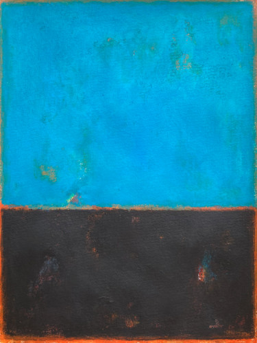 Malerei mit dem Titel "Black and blue" von Luis Medina, Original-Kunstwerk, Acryl