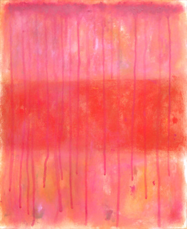 Painting titled "Pink rain" by Luis Medina, Original Artwork, Acrylic