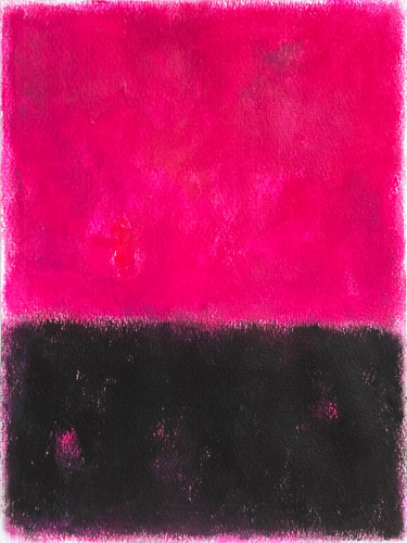 Malerei mit dem Titel "Pink and black" von Luis Medina, Original-Kunstwerk, Acryl