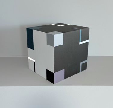 Скульптура под названием "Cube G" - Luis Medina, Подлинное произведение искусства, Дерево