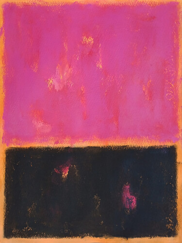 Peinture intitulée "Black and red pink" par Luis Medina, Œuvre d'art originale, Acrylique