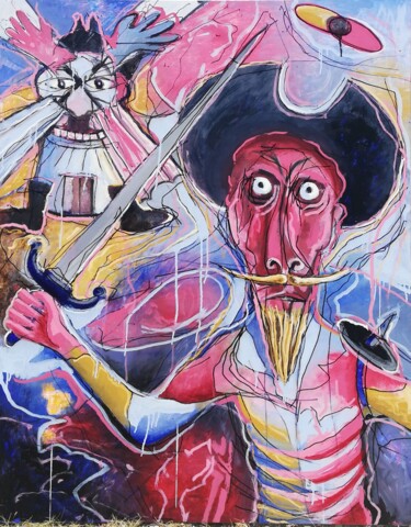 Картина под названием "DON QUIXOTE" - Luis Miguel Aparisi, Подлинное произведение искусства, Масло
