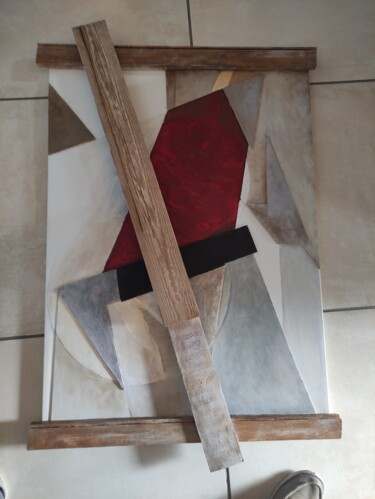 Schilderij getiteld "Hino à liberdade" door Luiz Queimadela, Origineel Kunstwerk, Acryl Gemonteerd op Frame voor houten bran…