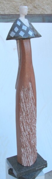 「menina」というタイトルの彫刻 Luiz Queimadelaによって, オリジナルのアートワーク, ステンレス鋼