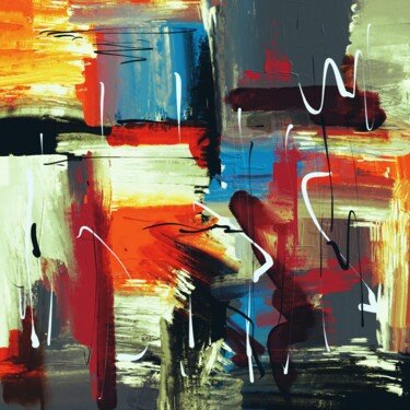 Digital Arts titled "Abstract n-99" by Luis Valente, Original Artwork, Acrylic