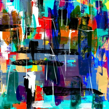 Digital Arts titled "Abstract n-100" by Luis Valente, Original Artwork, Acrylic