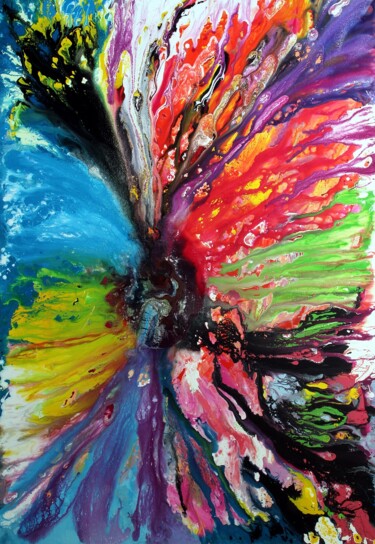 Painting titled "Energy" by Luisa Angelucci, Original Artwork, Acrylic