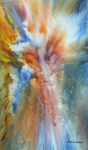 Painting titled "Soffi di cielo" by Luisa Angelucci, Original Artwork