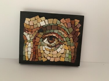 Sculpture intitulée "eye of the mosaicist" par Luisa Fari, Œuvre d'art originale, Mosaïque
