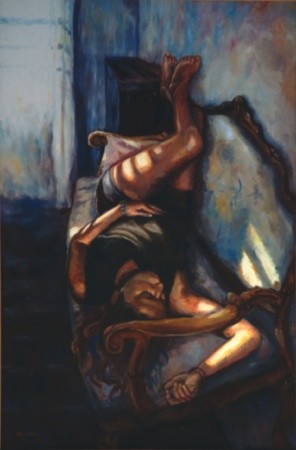 Pittura intitolato "Placido giacere" da Luisa Valenzano, Opera d'arte originale