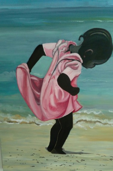 Pintura intitulada "Vestido Novo" por Rita Barreto, Obras de arte originais, Óleo