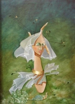 Pintura titulada "la novia" por Luis Garcidueñas, Obra de arte original