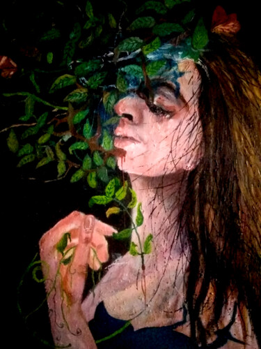 Pittura intitolato "Un alma consumida p…" da Luis Key, Opera d'arte originale, Olio
