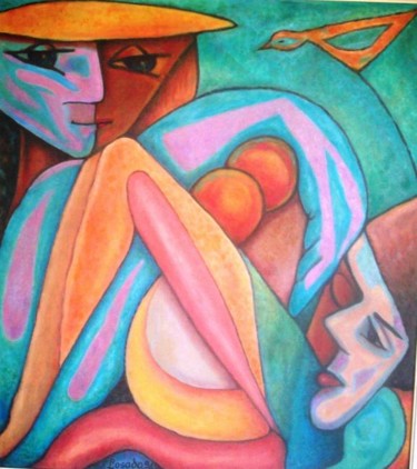 Pintura titulada "HOMENAJE  A P. PICA…" por Luis Losada, Obra de arte original