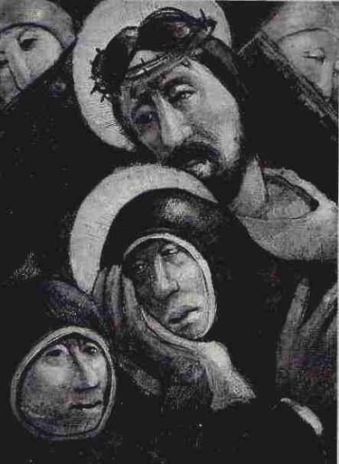 Pintura intitulada "4a.estação: Jesus e…" por Luiz Carlos De Andrade Lima, Obras de arte originais