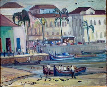 Pintura intitulada "mus033 - Paranaguá" por Luiz Carlos De Andrade Lima, Obras de arte originais